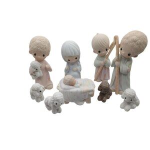 Precious Moments Nativity Set "Come Let Us Adore Him" Figurines-9 pcs.